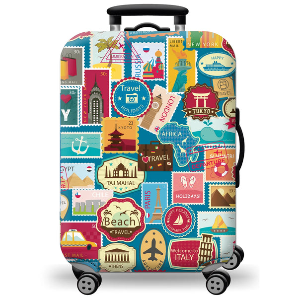 Luggage Cover Stretch Fabric Suitcase Protector Baggage Dust Case Cover Suitable for18-32 Inch Suitcase Case Travel Organizer - tuttostyle4u