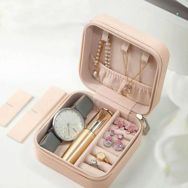 Jewelry Case, Small Travel Jewelry Organizer, Portable Jewelry Box Travel Mini Storage Portable Display Storage Box For Rings Earrings Necklaces Gifts - tuttostyle4u