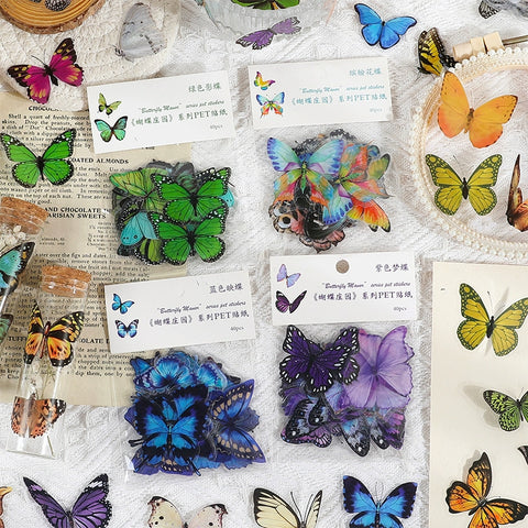 Butterfly, plants, flowers,  Stickers Package - tuttostyle4u