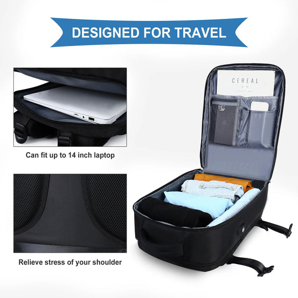 Travel Backpack Cabin Plane Large Capacity Waterproof Wet And Dry Partition Suitcase Laptop Backpack For Women With USB - tuttostyle4u