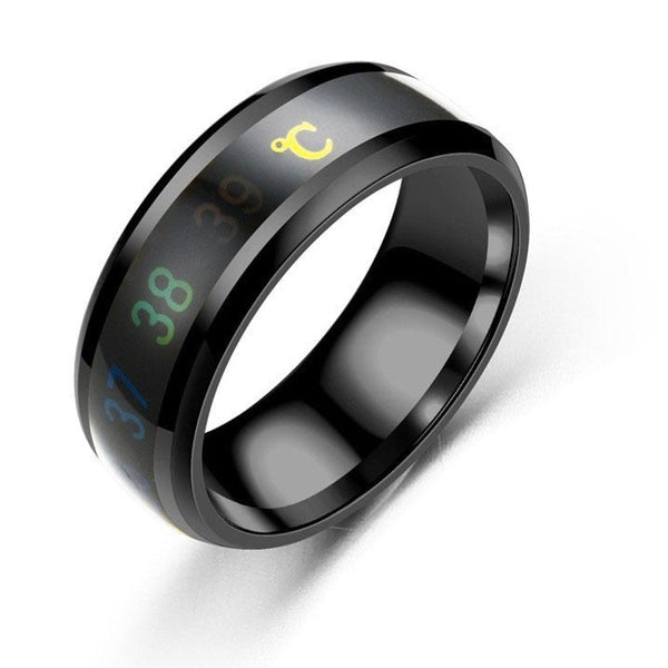 Smart Sensor Body Temperature Ring Man Women Multifunctional Stainless Steel Display Real-time Temperature Test Finger Rings - tuttostyle4u