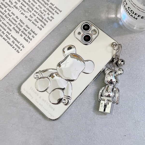 3D Bear Chain Phone Case for iPhones - tuttostyle4u