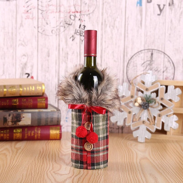 Santa Claus Wine Bottle Cover Christmas Decor - tuttostyle4u