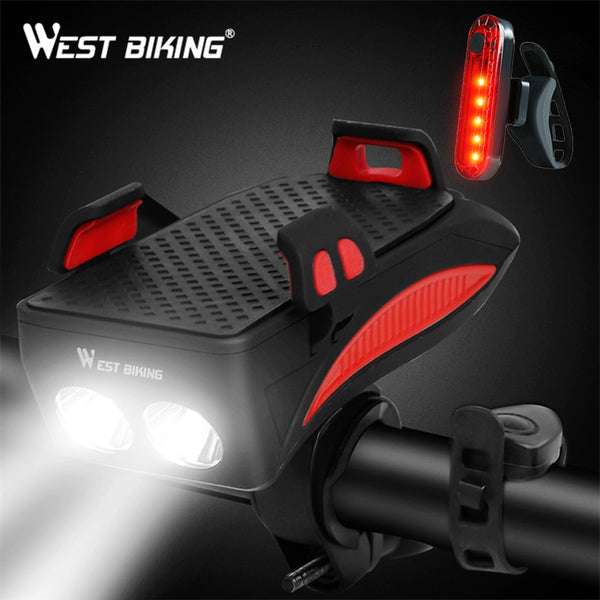 Multifunction Bike Light With Phone Holder, Highlight, Power Bank and Flashlight. - tuttostyle4u