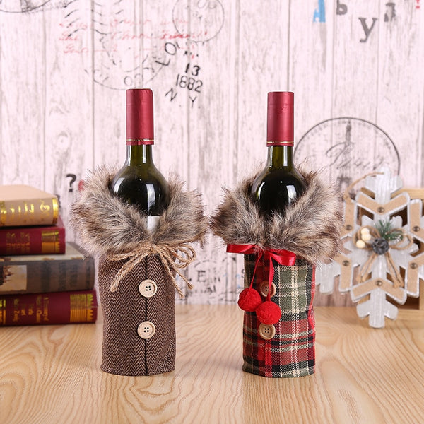 Santa Claus Wine Bottle Cover Christmas Decor - tuttostyle4u