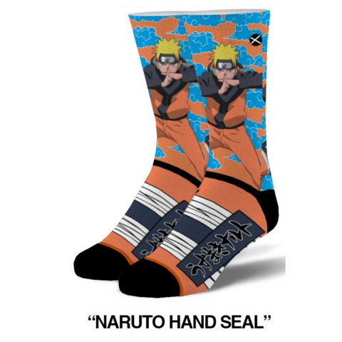 Naruto Hand Seal Socks Mens Crew Straight - tuttostyle4u