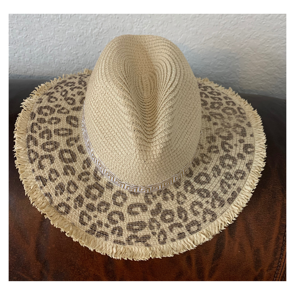 Leopard Straw Hat Decorated - tuttostyle4u