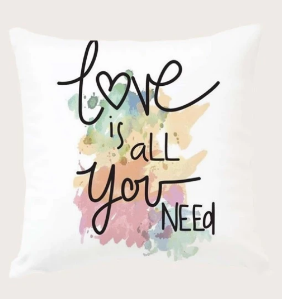 Love is.. Graphic Cushion Cover Without Filler - tuttostyle4u