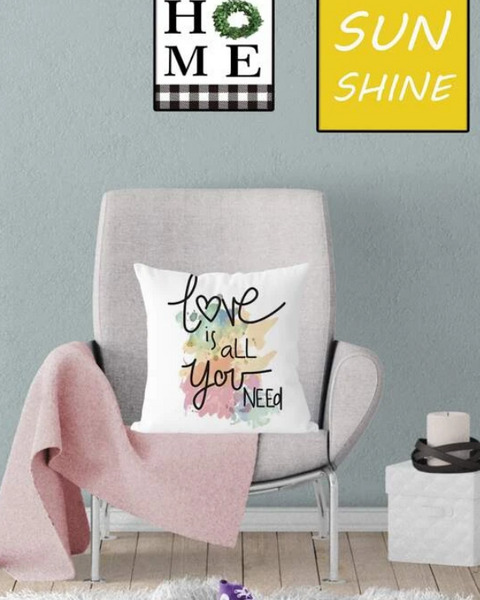 Love is.. Graphic Cushion Cover Without Filler - tuttostyle4u