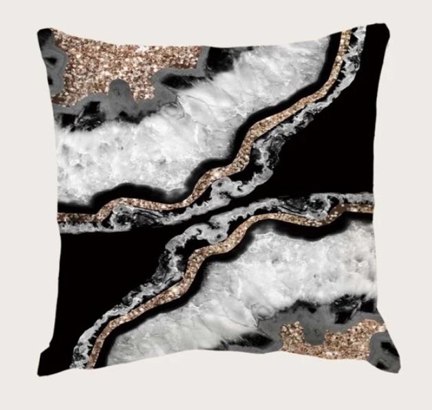 Marble Epoxy Resin Pattern Cushion Cover Without Filler - tuttostyle4u