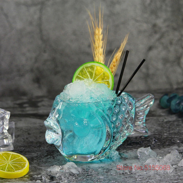 Creative 3D Transparent Fish Shape Bar Cocktail Glass - tuttostyle4u