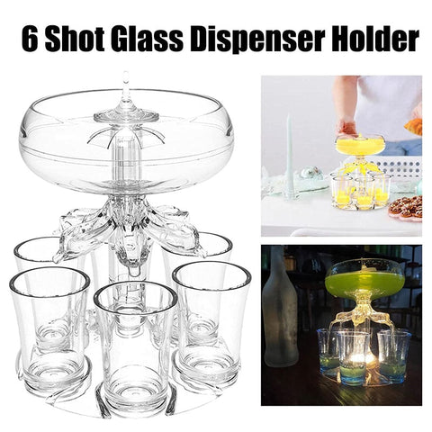 6 Shot Glass Dispenser Holder - tuttostyle4u