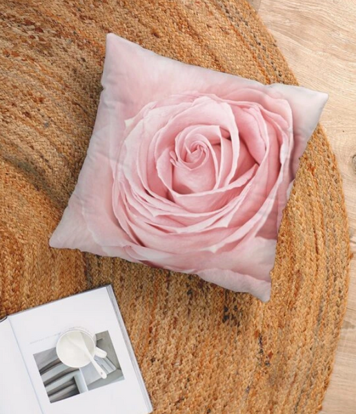 Rose Print Cushion Cover Without Filler - tuttostyle4u