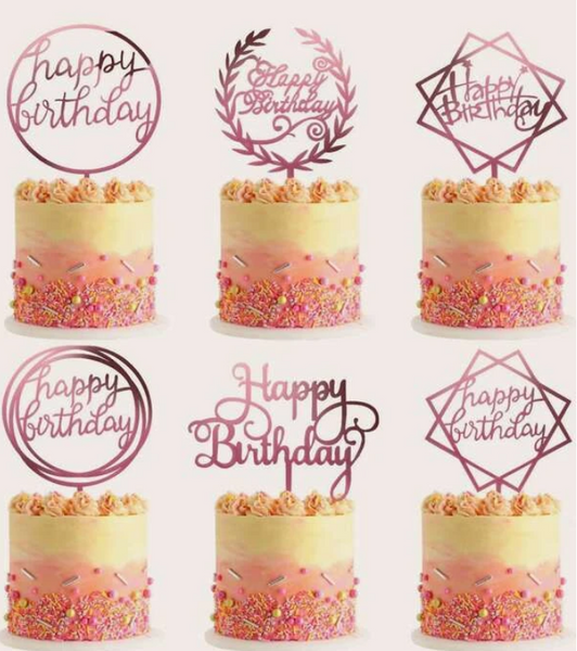 Random Birthday Cake Topper 6pcs - tuttostyle4u