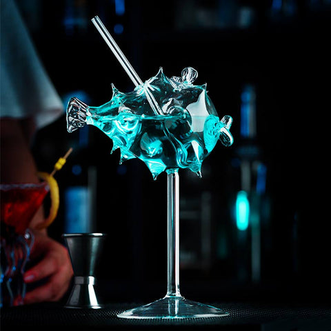 Creative Pufferfish Cocktail Glass Transparent - tuttostyle4u