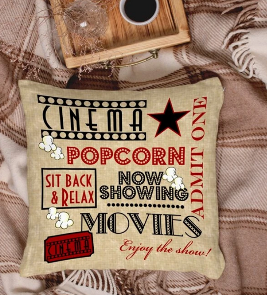 Movies Graphic Vintage Cushion Cover Without Filler - tuttostyle4u