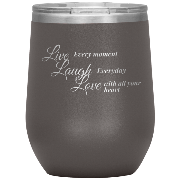Live Laugh Love Wine Tumbler Birthday Gift - tuttostyle4u