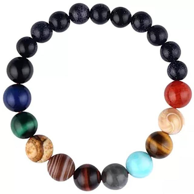 Eight Planets Bead Bracelet Natural Stone - tuttostyle4u