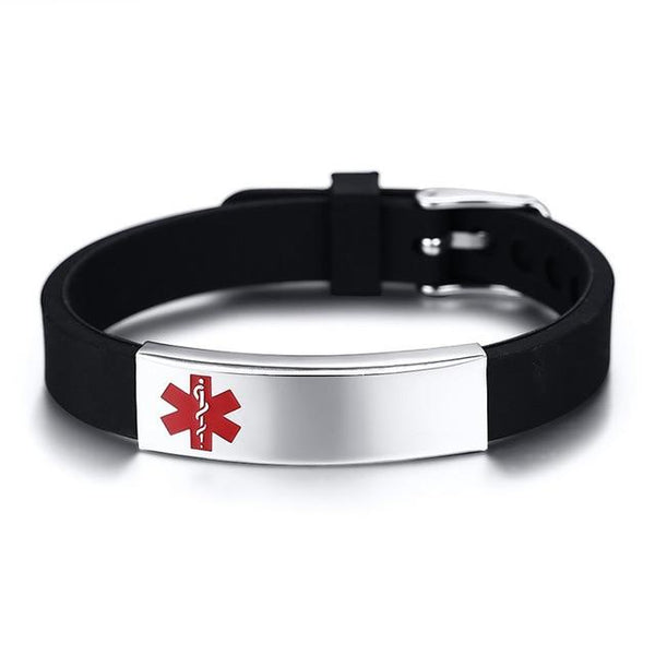 Engravable Medical Alert ID Bracelet Personalized - tuttostyle4u