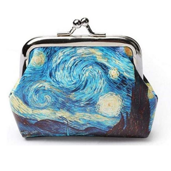 Small Coin Purse, Van Gogh Oil Printing Change Purse Clutch Wallet Lock Pouch with Clasp Closure for Girl Women - tuttostyle4u