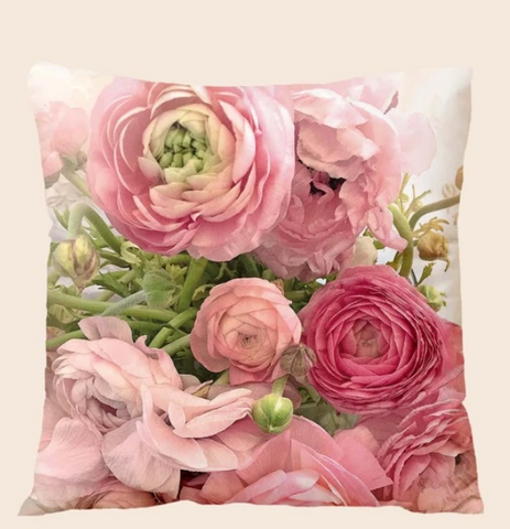 Flower Print Cushion Cover Without Filler - tuttostyle4u