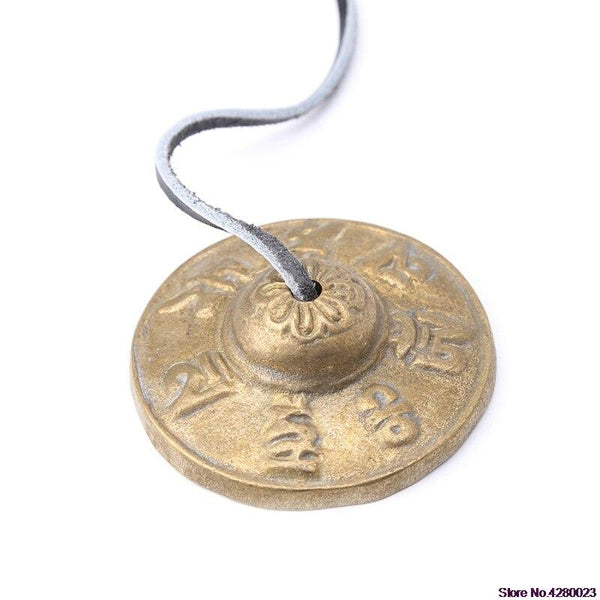 Handcrafted Tibetan Meditation Tingsha Cymbal Bell with Buddhist Lucky Symbols - tuttostyle4u