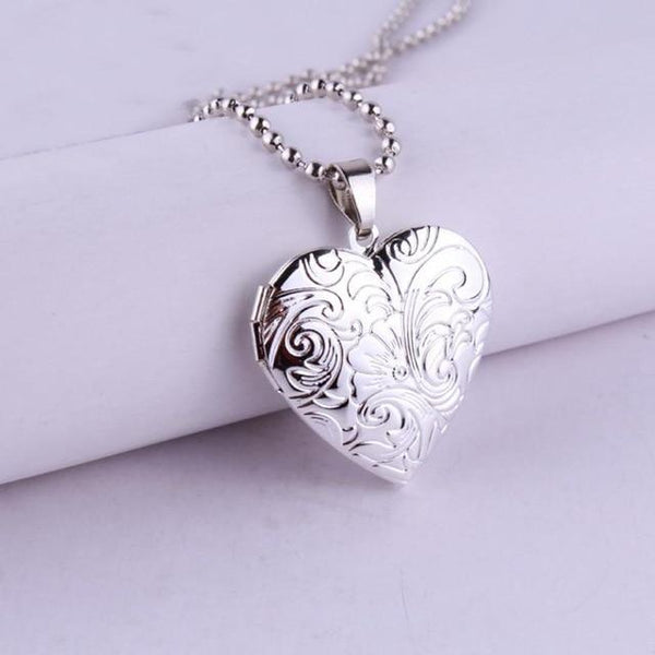 Heart Valentine Lover Gift  Photo Frames Can Open Locket Necklaces - tuttostyle4u