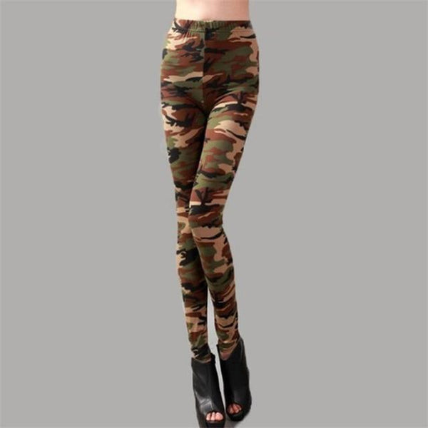 Ladies High Quality Leggings High Elastic Skinny Camouflage - tuttostyle4u