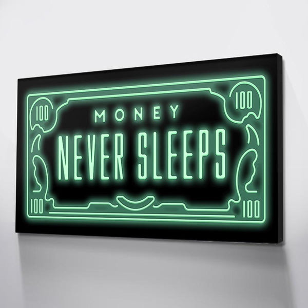 Money Never Sleeps Canvas Art Wall Posters - tuttostyle4u