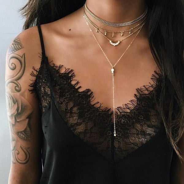 Multi Layer Chokers & Necklaces - tuttostyle4u