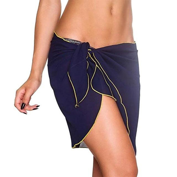 Pareos or Beach Skirt Solid Color Chiffon Cover Up Bikini Wrap - tuttostyle4u