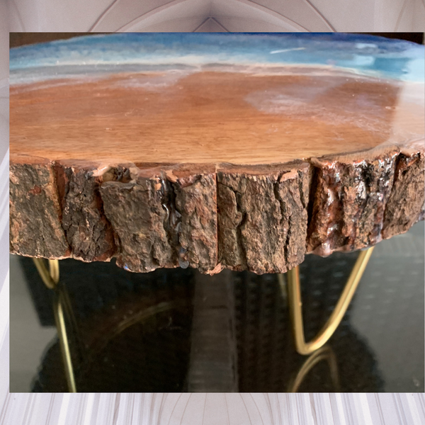 Wood & Resin Mini Table beach style - tuttostyle4u