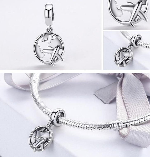 Silver The Dream Of Traveling Dangle Beads Fit Original Charm - tuttostyle4u