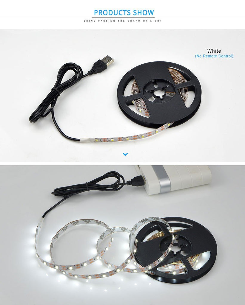 USB LED Strip lamp 2835SMD DC5V Flexible LED light Tape Ribbon - tuttostyle4u