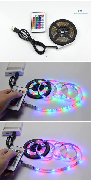 USB LED Strip lamp 2835SMD DC5V Flexible LED light Tape Ribbon - tuttostyle4u