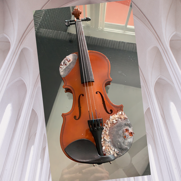 Mini Violin decorated with resin - tuttostyle4u