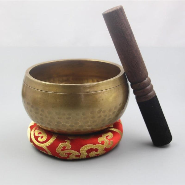 Yoga Meditation Brass Singing Bowl Buddhist Sound Treatment Bowl Copper - tuttostyle4u